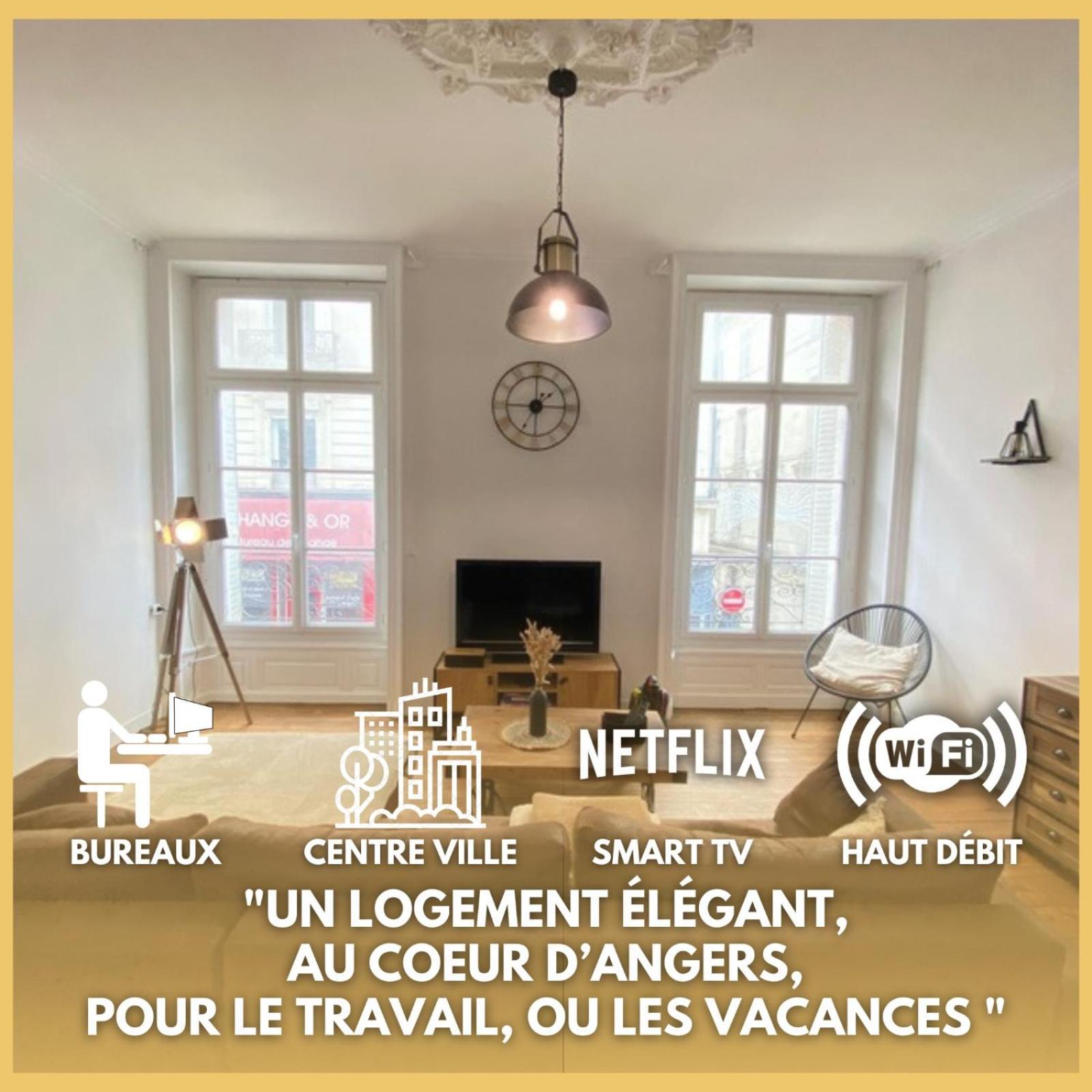 L'Appartement Privilege - 4 Chambres - Coeur D'Angers, Spacieux Et Elegant Εξωτερικό φωτογραφία